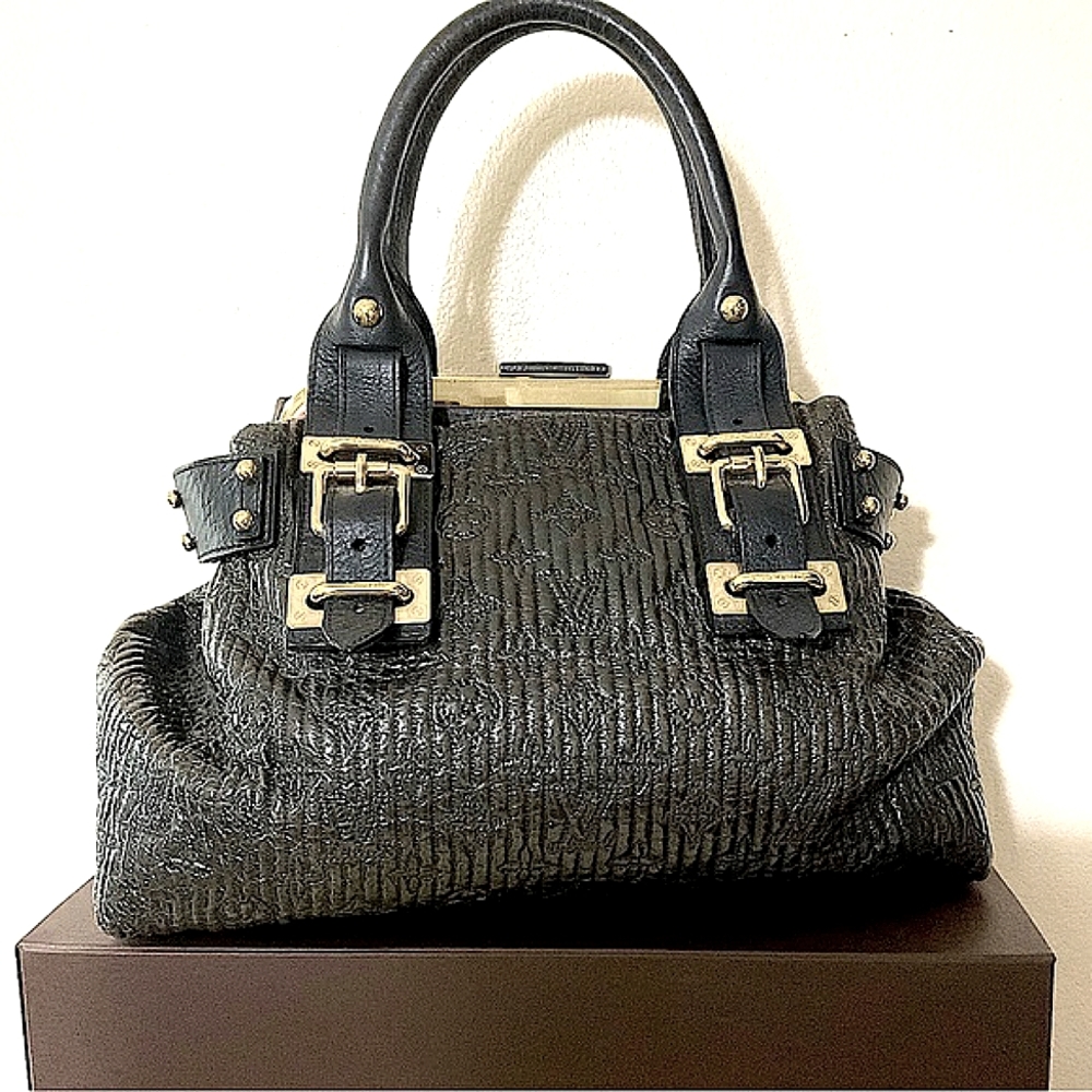 Louis Vuitton Biker Mono Motard Lambskin Limited  Noir Satchel - Picture 2 of 16